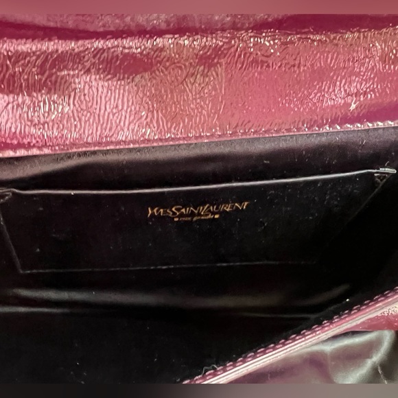 YSL YVES SAINT LAURENT Textured Patent Leather Sac De Jour Clutch Bag Purse 2008 - Picture 4 of 8
